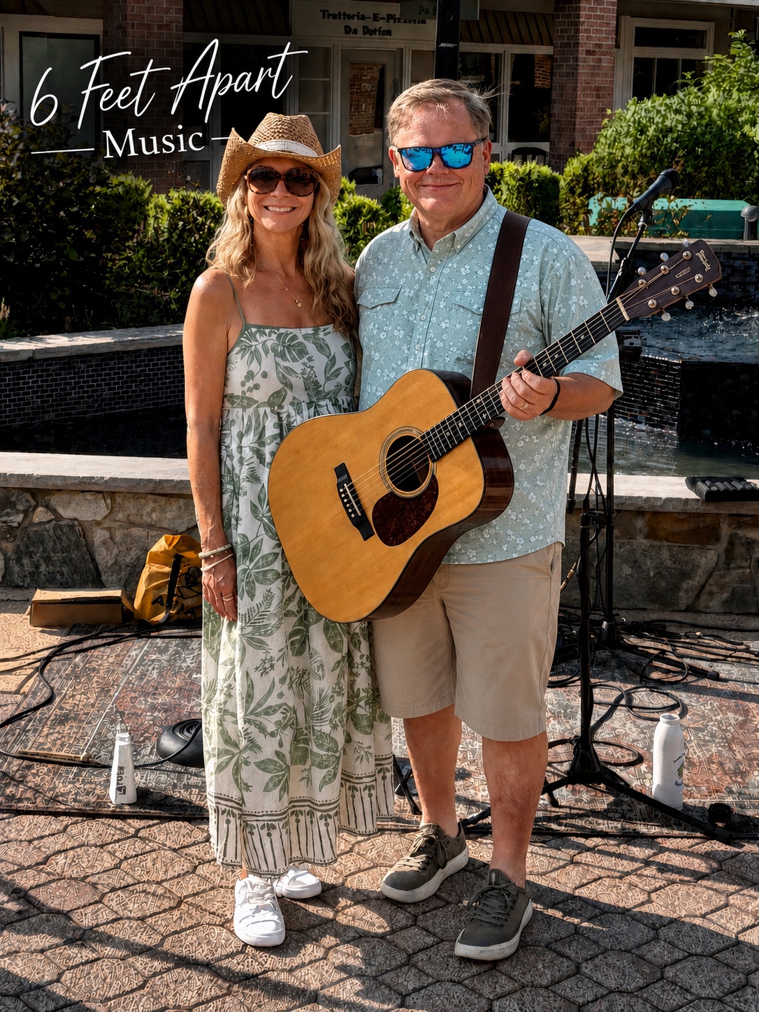 Mike and Tracie at an outdoor 6 Feet Apart Music performance